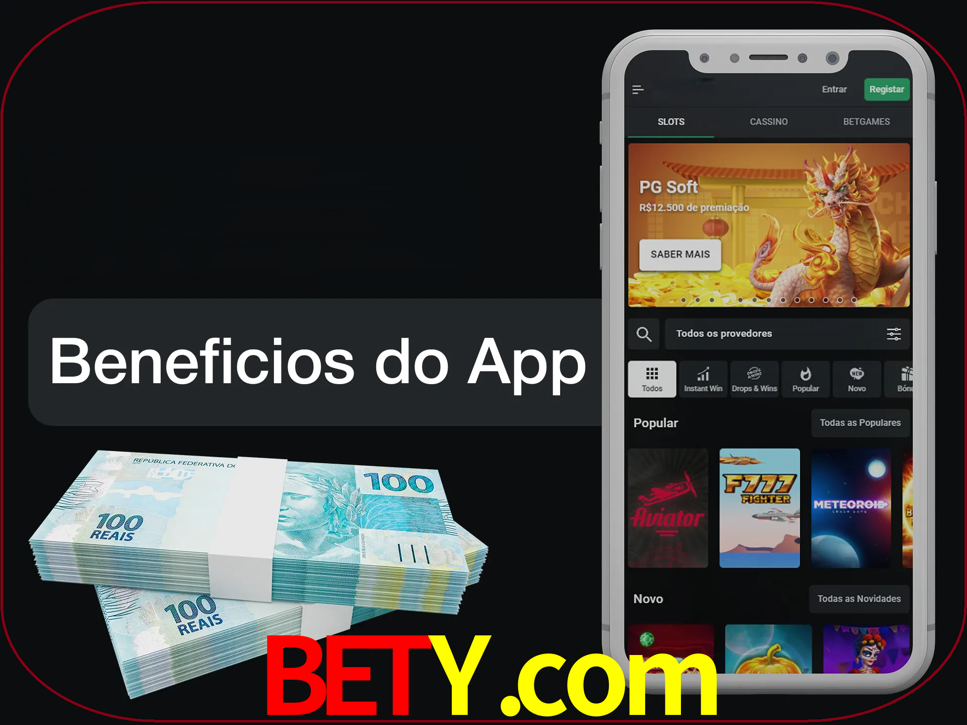 Obtenha todos os benefícios usando o aplicativo.