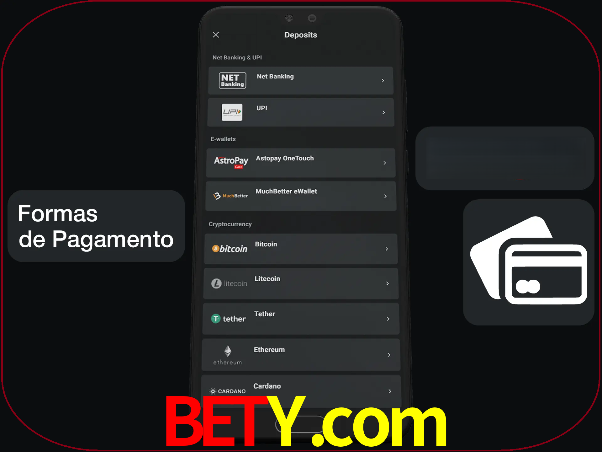 Escolha a forma de pagamento de sua preferência.