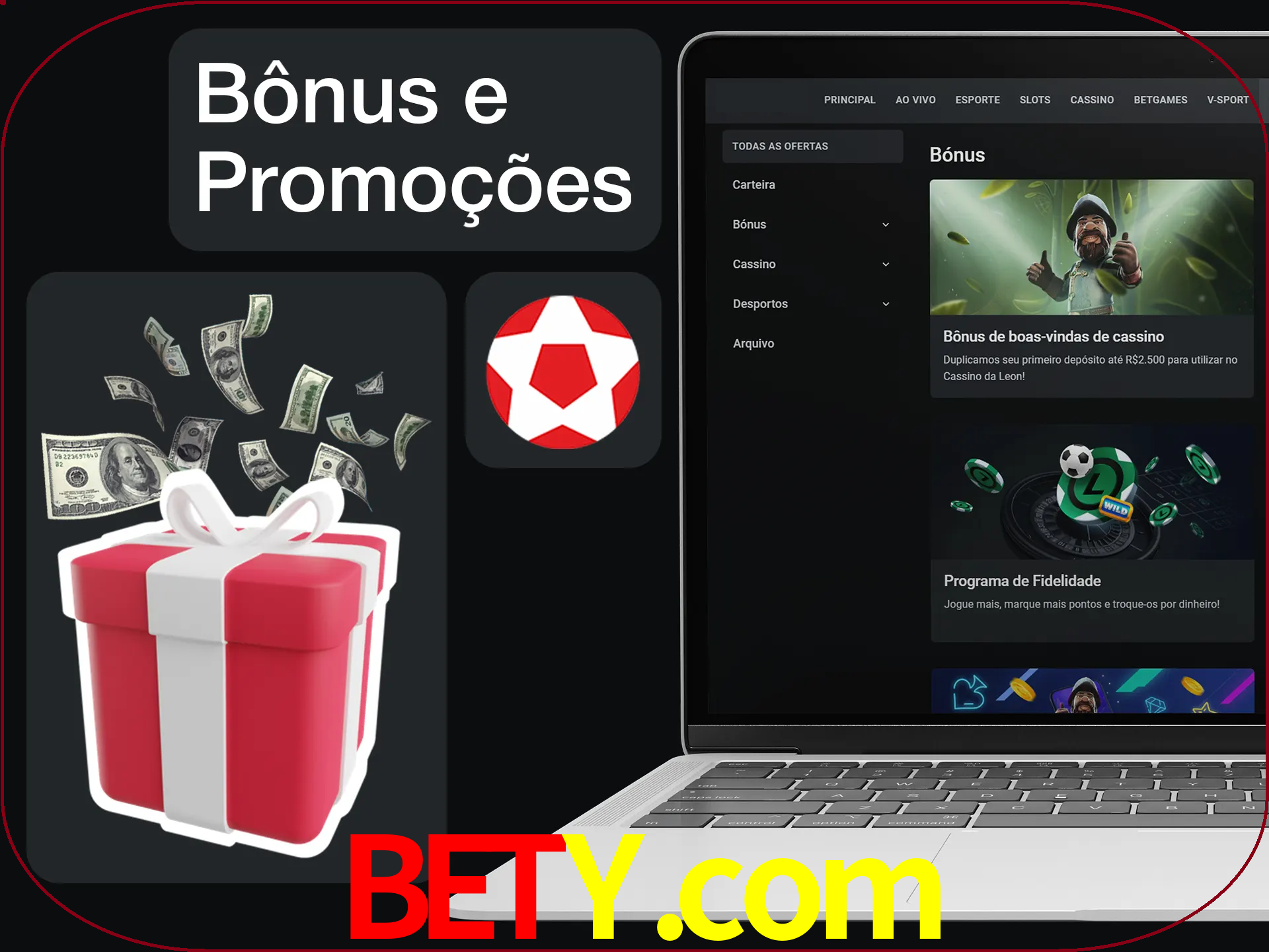 Verifique se há novos bônus e promoções.