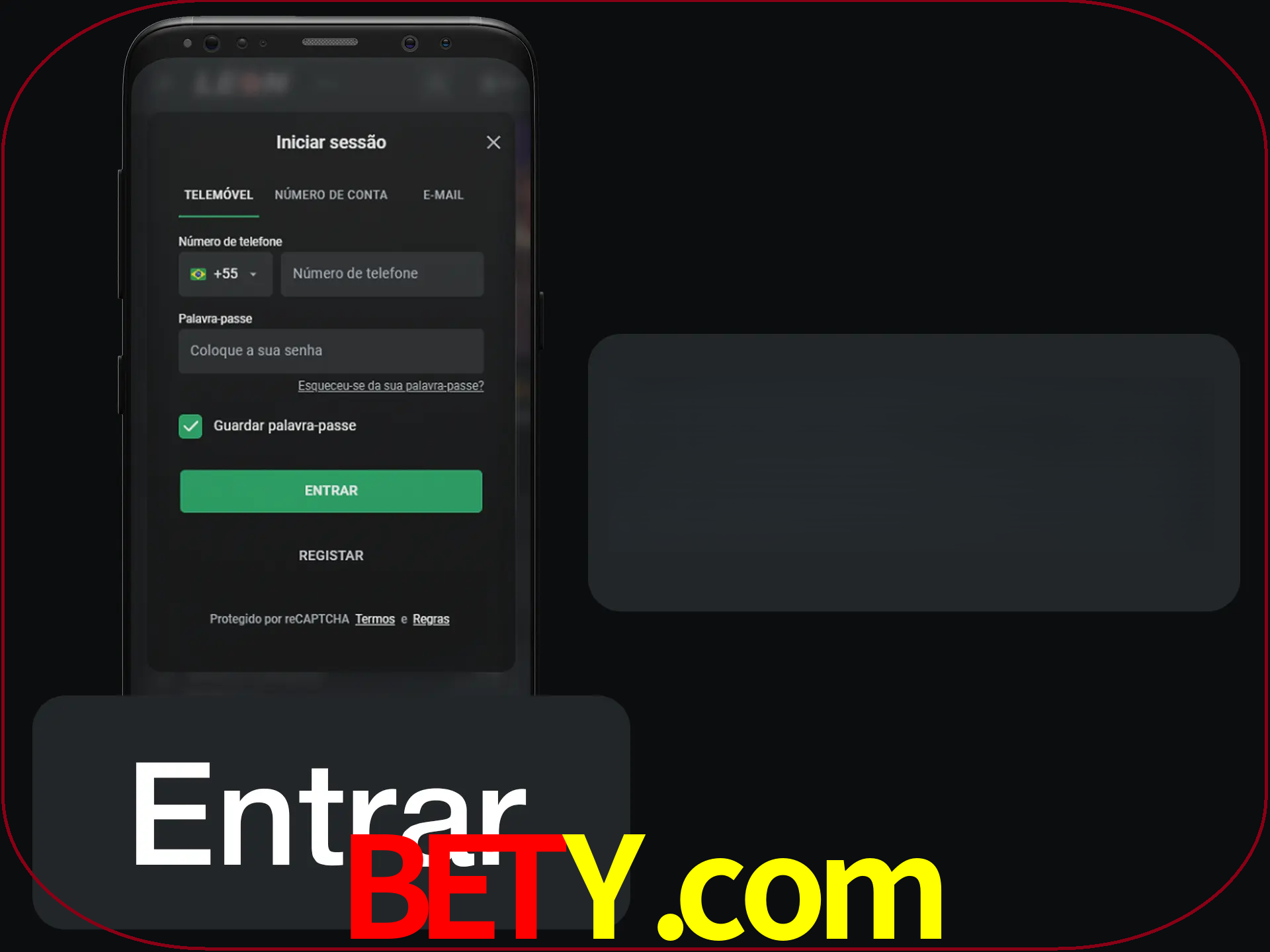 Faça o login para começar a apostar e jogar no cassino.